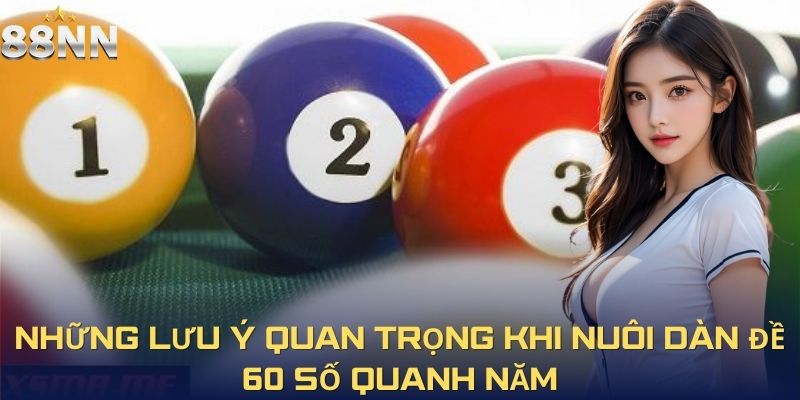 Những lưu ý quan trọng khi nuôi dàn đề 60 số quanh năm